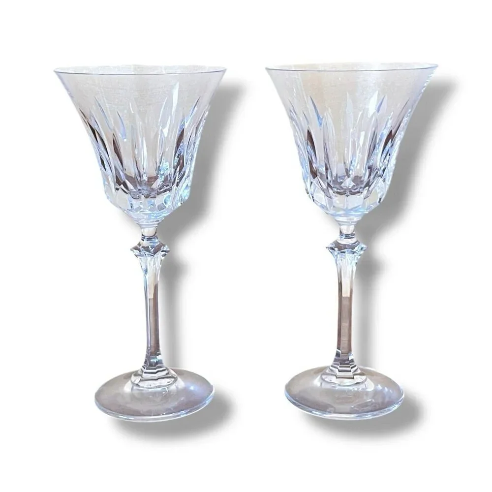 Vintage Spiegelau Eremitage Crystal Wine Glass Set of 2 Glasses 7 1/4